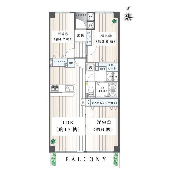 グリーンパーク戸塚の間取り図
