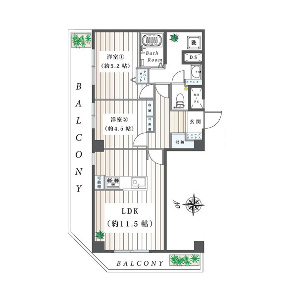 エミネンス白楽の間取り図