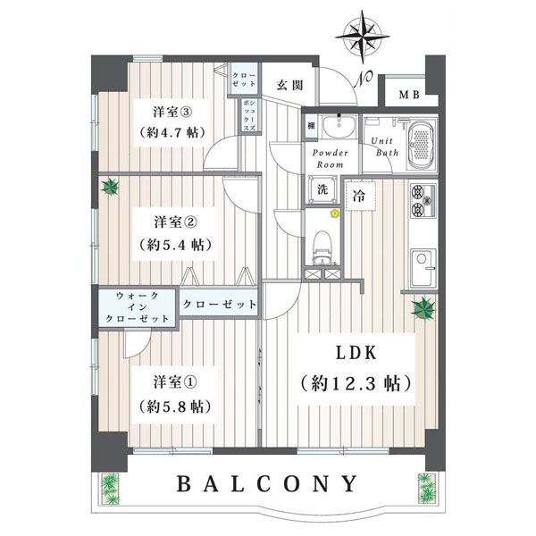 ライトウェーブ蒔田の間取り図