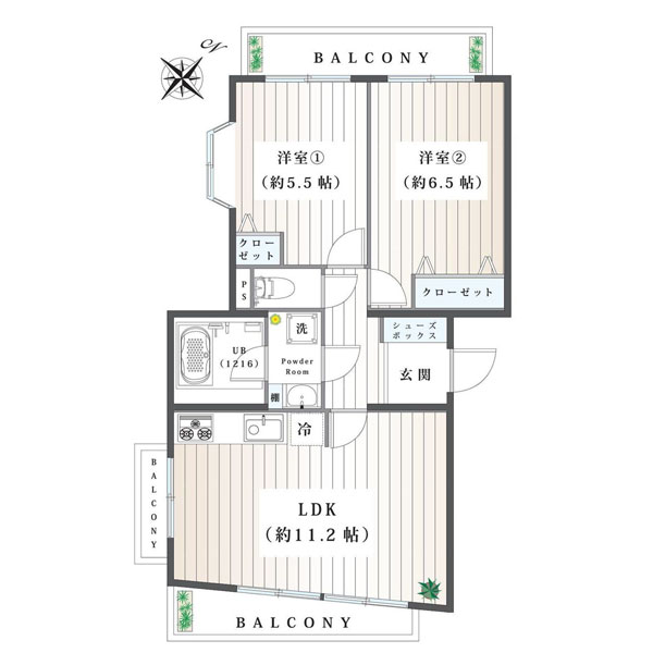 ライオンズマンション平戸町の間取り図